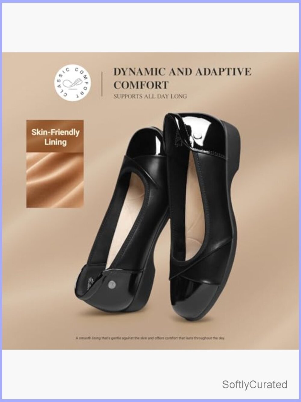 Women's Ballet Flats Comfortable Work Office Dress Shoes Round Toe - Picture 6 of 7